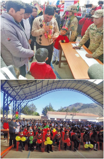 Betanzos fue sede de la inauguración del pago del bono Juancito Pinto