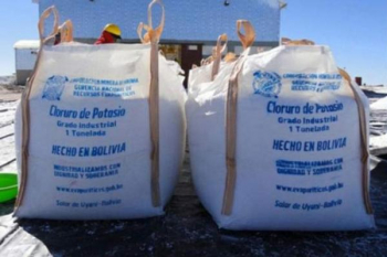 Bolivia exportó 22 mil t de cloruro de potasio a Brasil