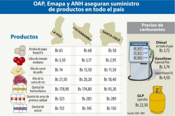 El gobierno garantiza normal abastecimiento de alimentos y combustibles