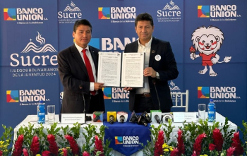 Banco Unión, auspiciador oficial de los ‘I Juegos Bolivarianos de la Juventud, Sucre 2024