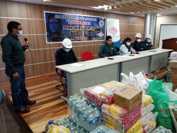 YPFB entrega vituallas y alimentos a la ANH para afectados por incendios en la Chiquitania